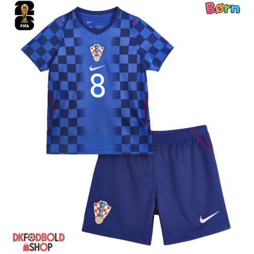 Kroatien Mateo Kovacic #8 Udebanesæt Børn VM 2026 Kort ærmer (+ korte bukser)